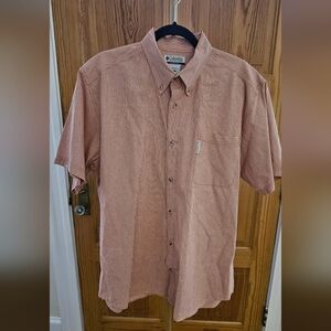 Columbia Short Sleeve Gingham Button Up Shirt Size XL